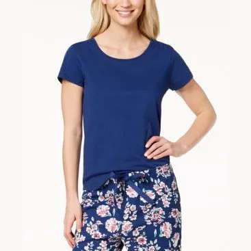 Charter Club Cotton Short-Sleeve Soft Knit Pajama Top